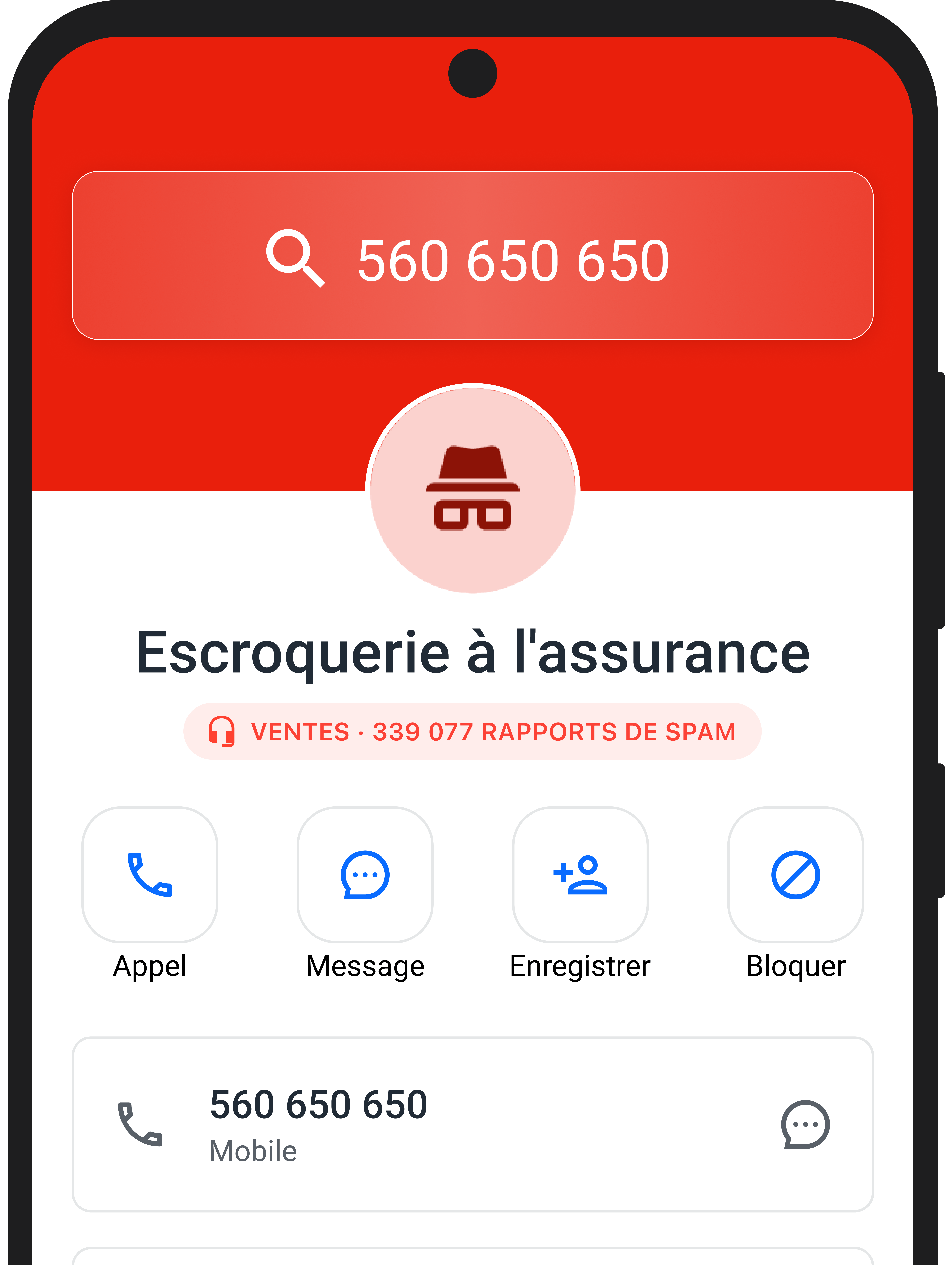 Obtenez plus de recherches de numéros de spam et d'arnaque sur l'application Truecaller