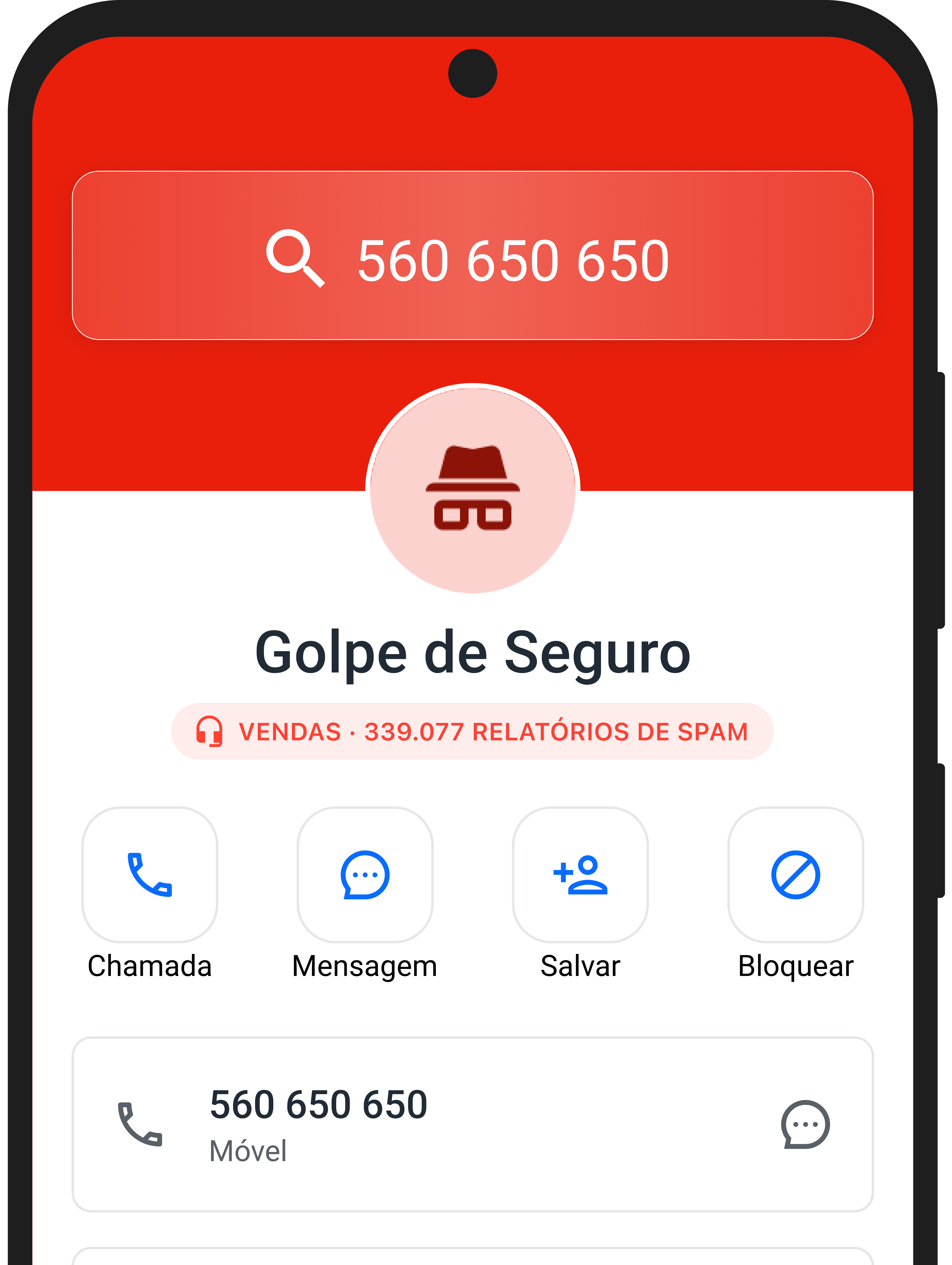 Obtenha mais pesquisas de números de spam e golpe no aplicativo Truecaller