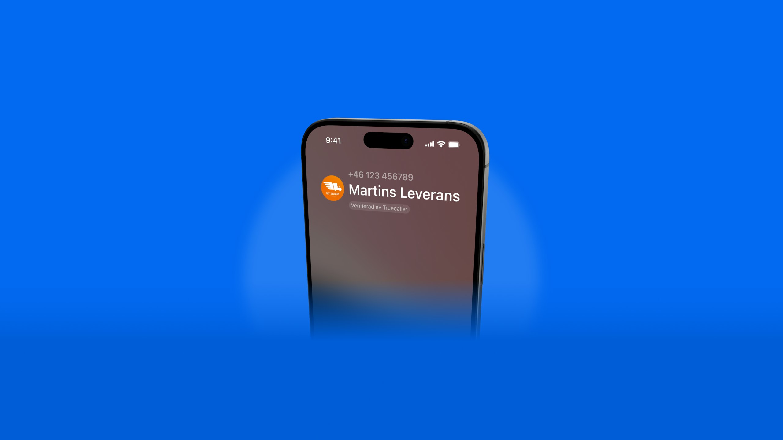 Phone screen showing a name and a phone number