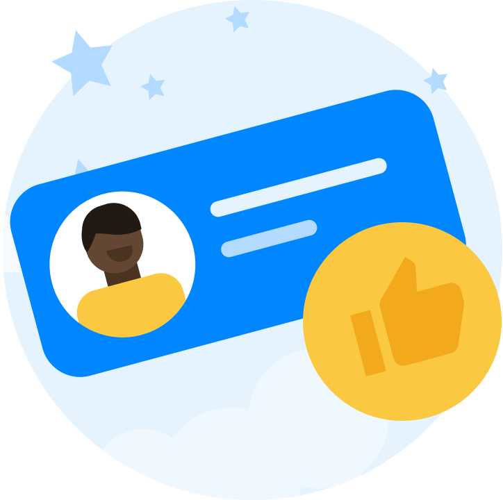 an illustration showing a person verified by truecaller